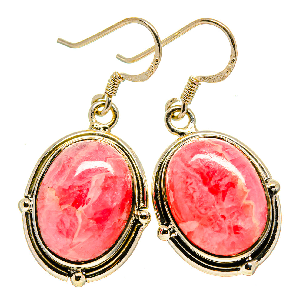 Rhodochrosite Earrings handcrafted by Anasilvercos - EARR414162