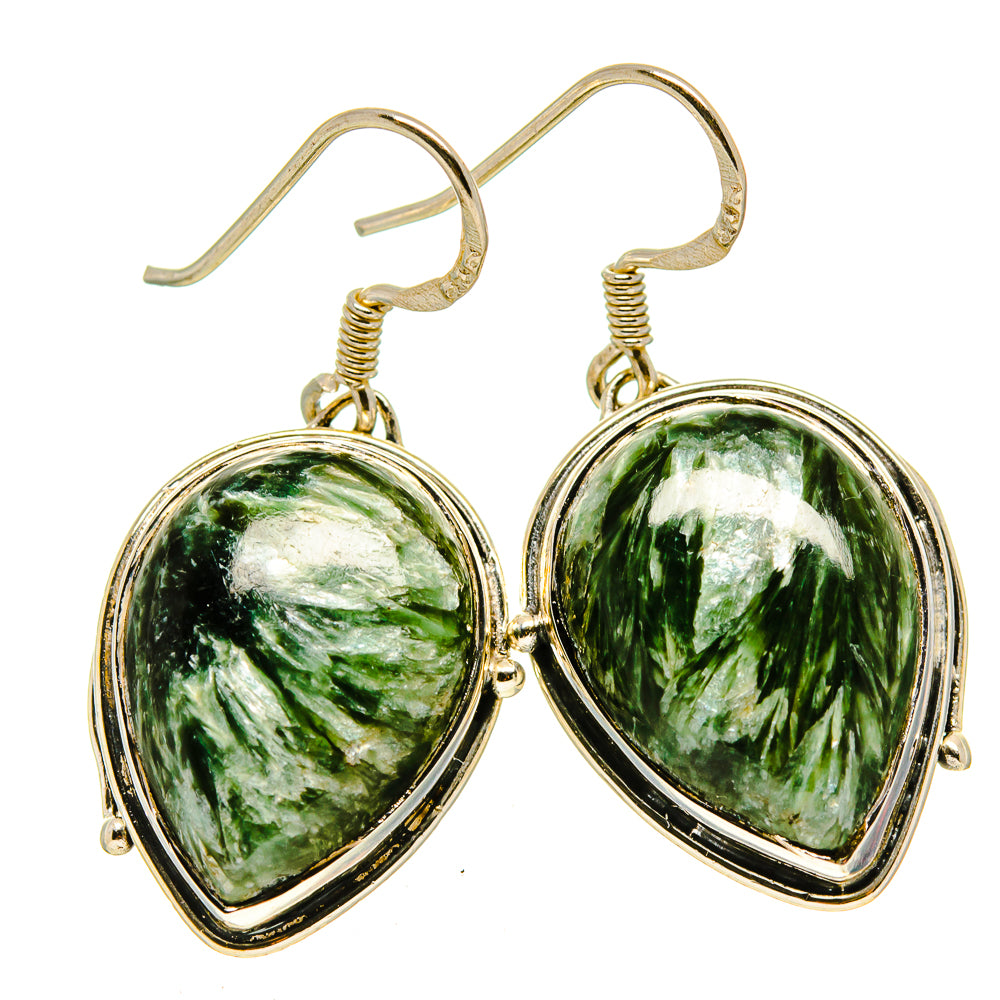 Seraphinite Earrings handcrafted by Anasilvercos - EARR414165