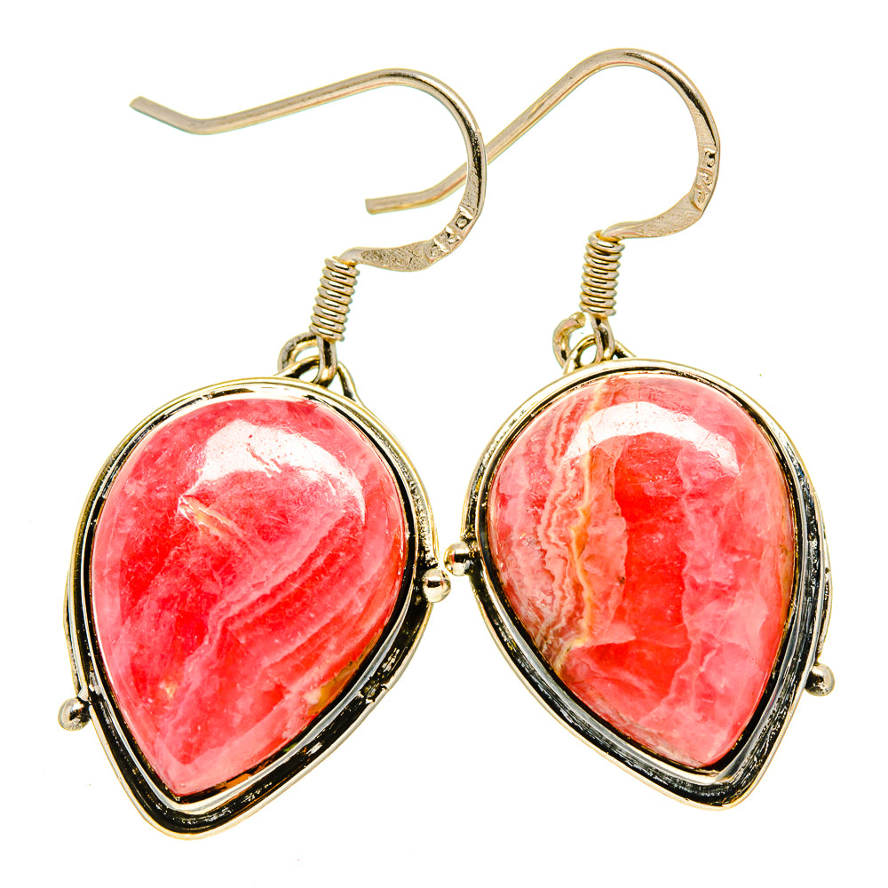 Rhodochrosite Earrings handcrafted by Anasilvercos - EARR414173