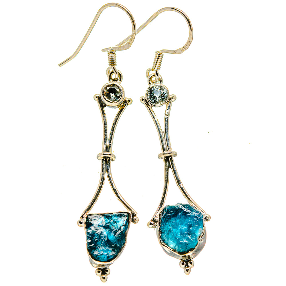 Blue Fluorite Earrings handcrafted by Anasilvercos - EARR414177