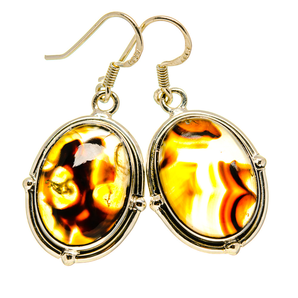 Montana Agate Earrings handcrafted by Anasilvercos - EARR414184