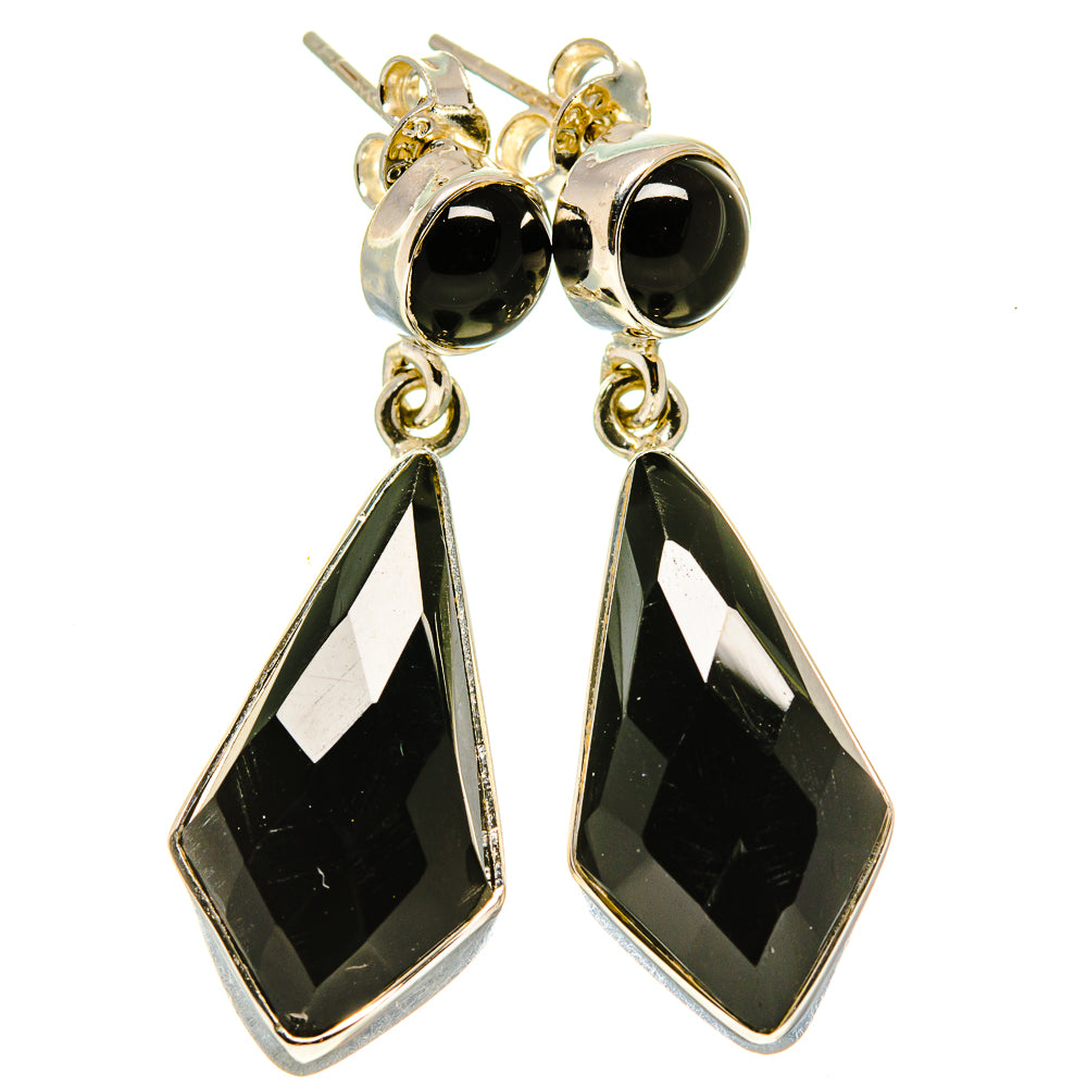 Black Onyx Earrings handcrafted by Anasilvercos - EARR414194