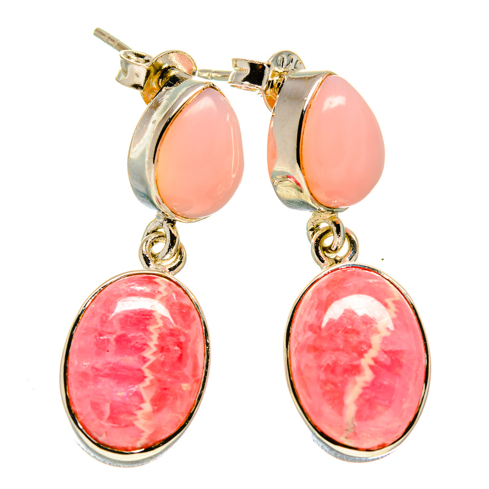 Rhodochrosite Earrings handcrafted by Anasilvercos - EARR414197