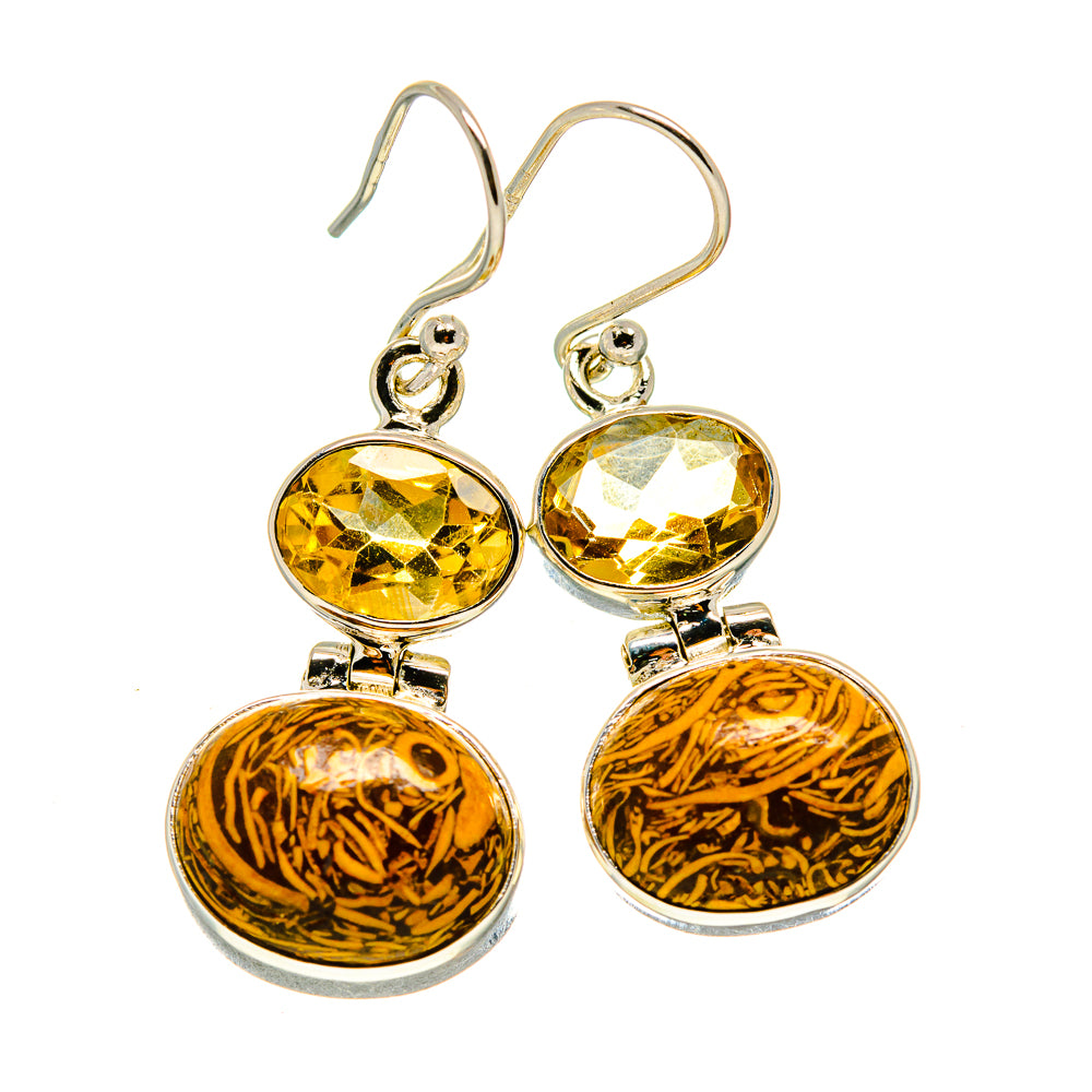 Chert Breccia Earrings handcrafted by Anasilvercos - EARR414220