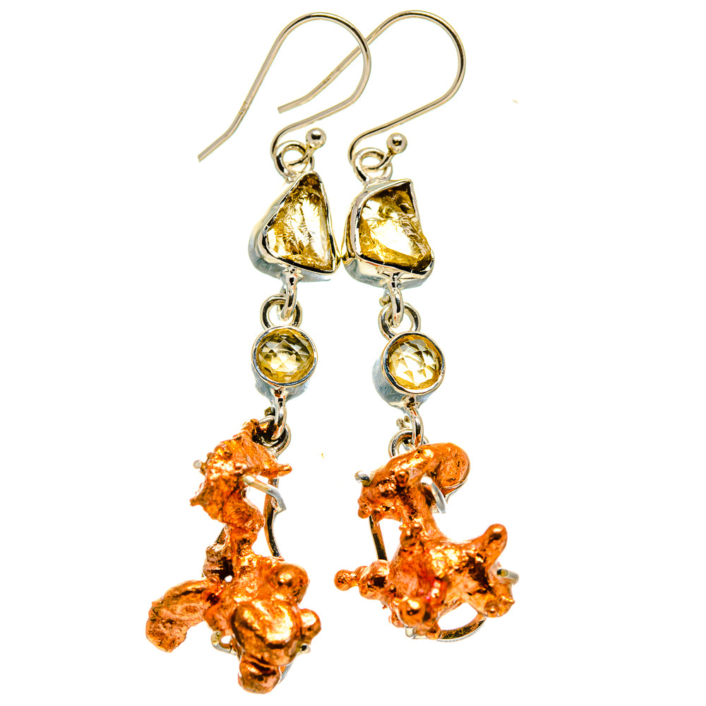 Splash Copper Earrings handcrafted by Anasilvercos - EARR414221