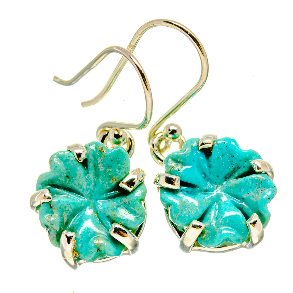 Arizona Turquoise Earrings handcrafted by Anasilvercos - EARR414229