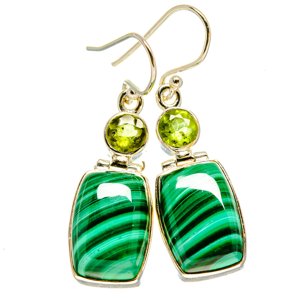 Malachite Earrings handcrafted by Anasilvercos - EARR414230