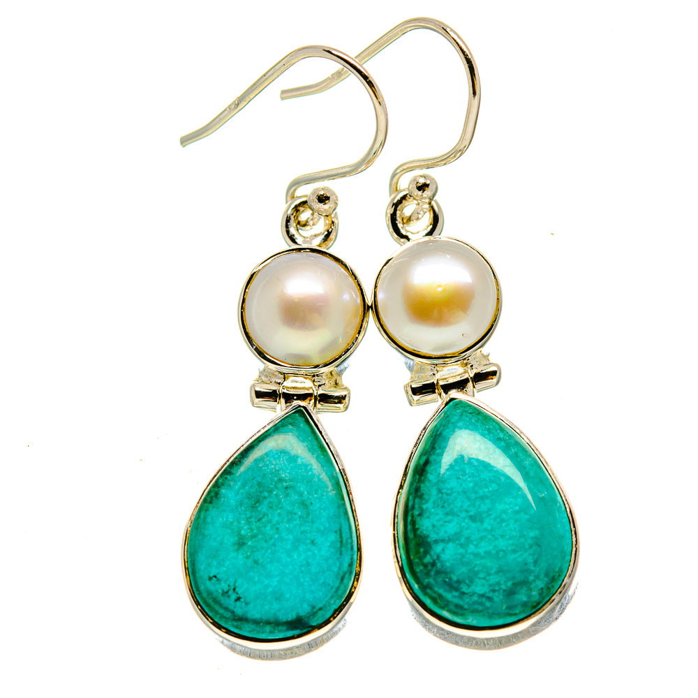 Chrysocolla Earrings handcrafted by Anasilvercos - EARR414232