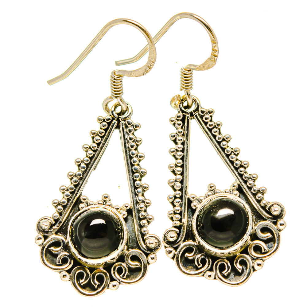 Black Onyx Earrings handcrafted by Anasilvercos - EARR414235