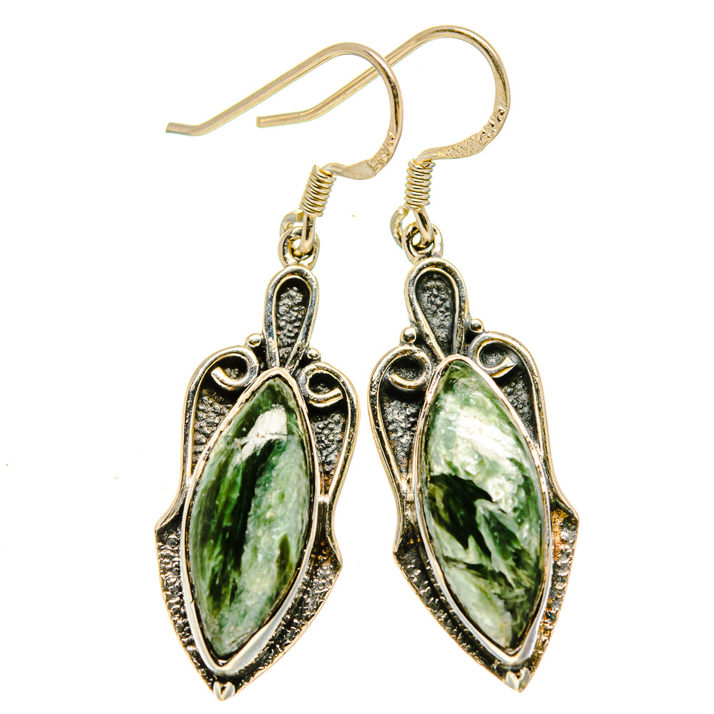 Seraphinite Earrings handcrafted by Anasilvercos - EARR414236
