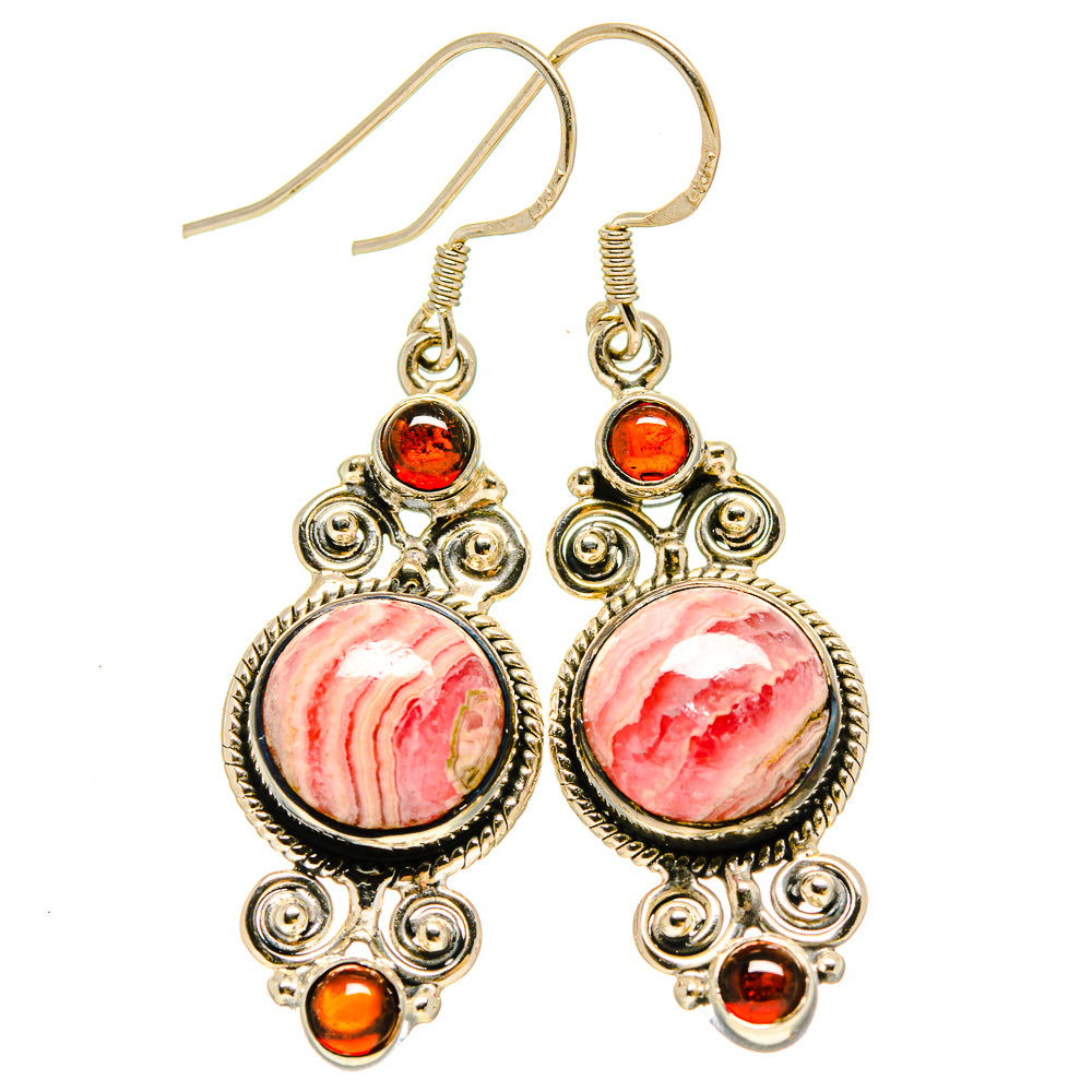 Rhodochrosite Earrings handcrafted by Anasilvercos - EARR414237