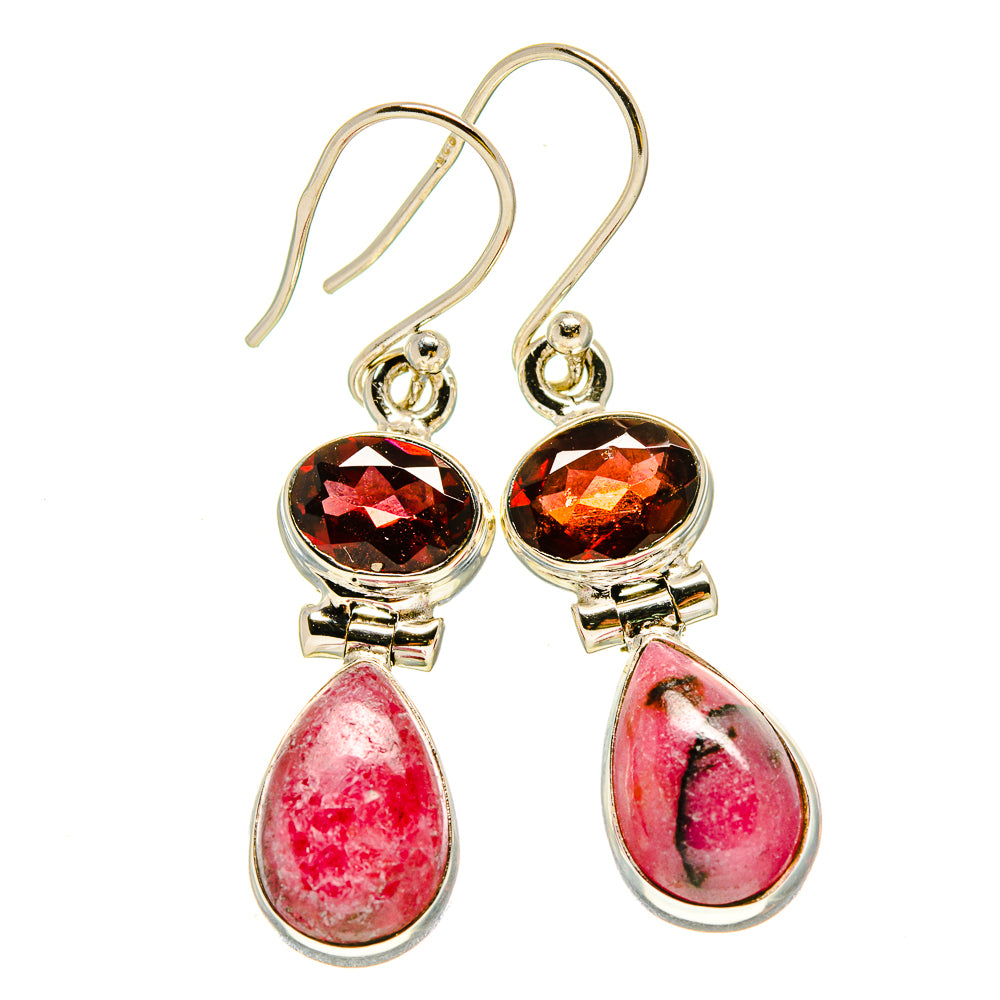 Rhodonite Earrings handcrafted by Anasilvercos - EARR414240