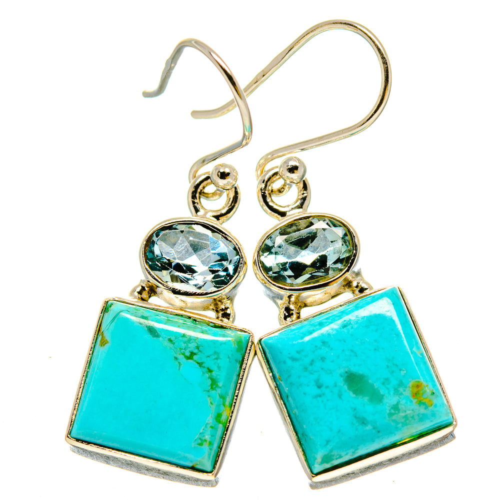 Arizona Turquoise Earrings handcrafted by Anasilvercos - EARR414242