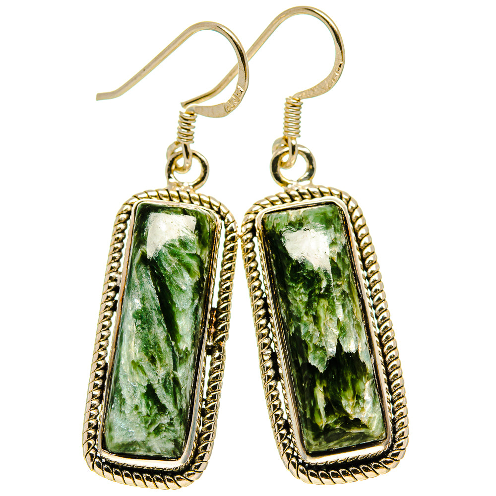 Seraphinite Earrings handcrafted by Anasilvercos - EARR414254