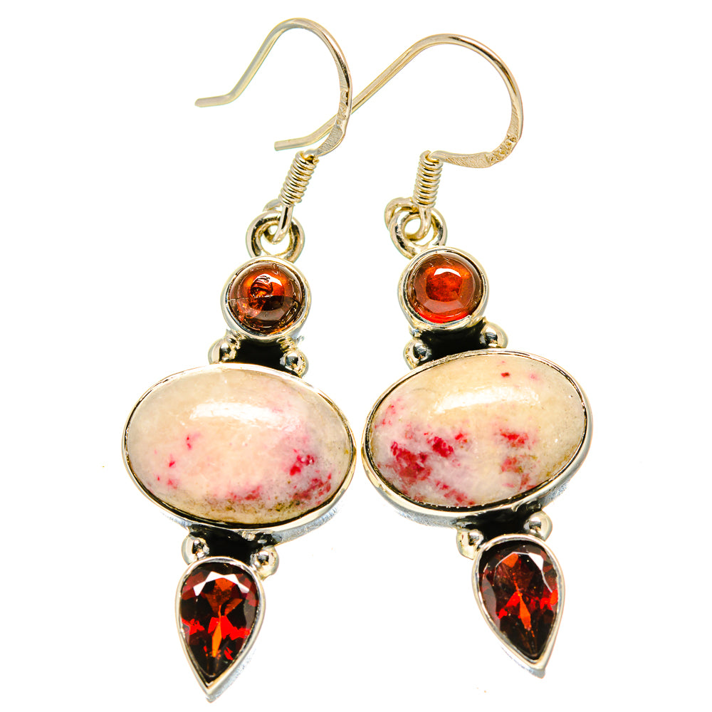 Thulite Earrings handcrafted by Anasilvercos - EARR414259