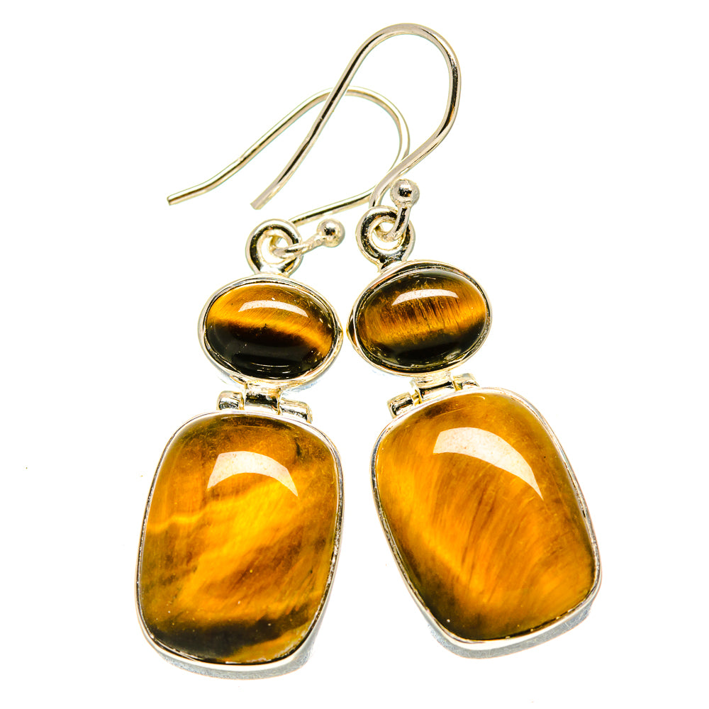 Tiger Eye Earrings handcrafted by Anasilvercos - EARR414265