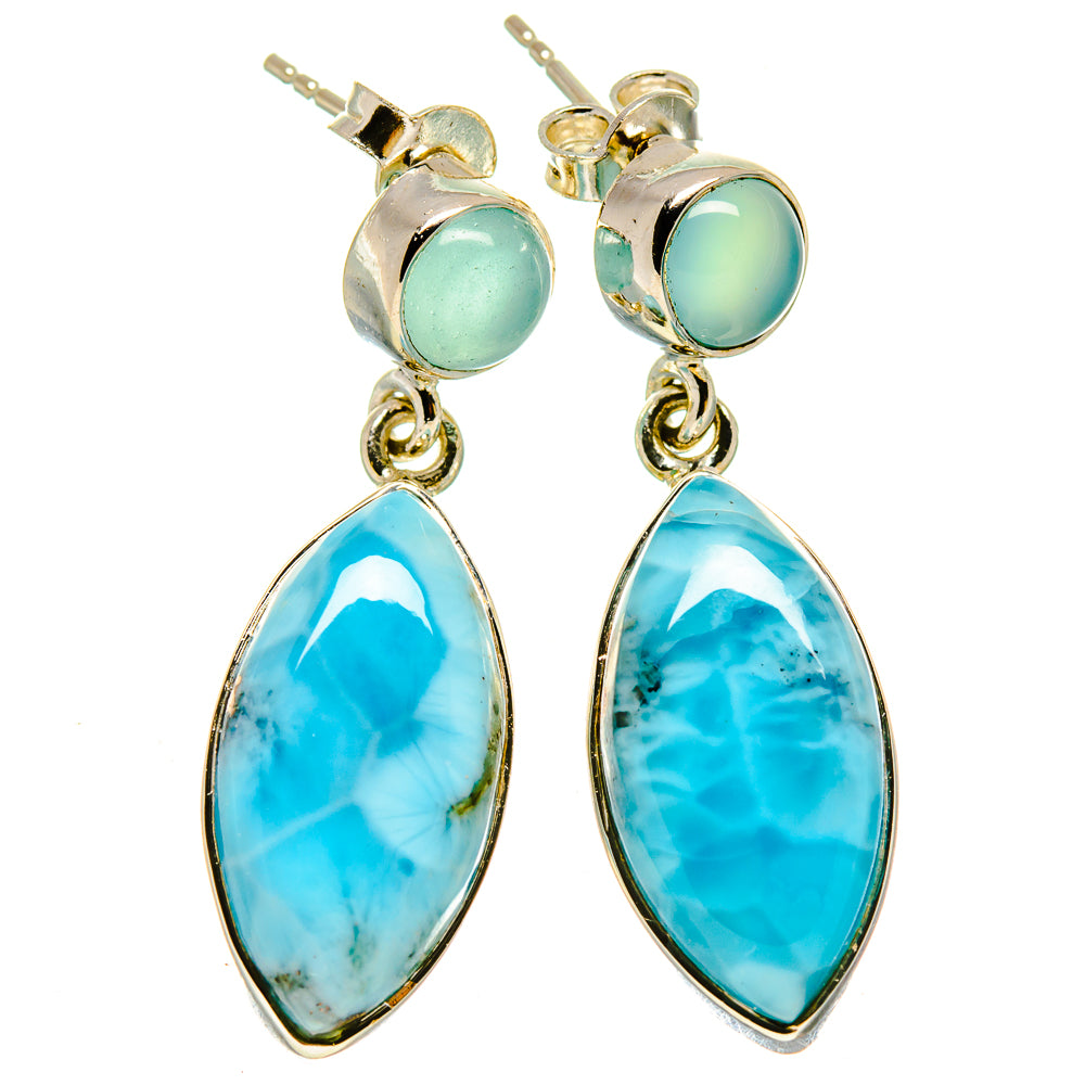 Larimar Earrings handcrafted by Anasilvercos - EARR414267