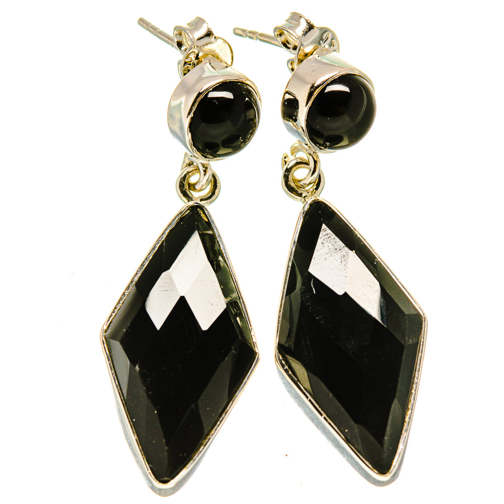 Black Onyx Earrings handcrafted by Anasilvercos - EARR414284
