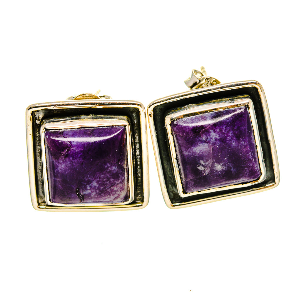 Charoite Earrings handcrafted by Anasilvercos - EARR414285