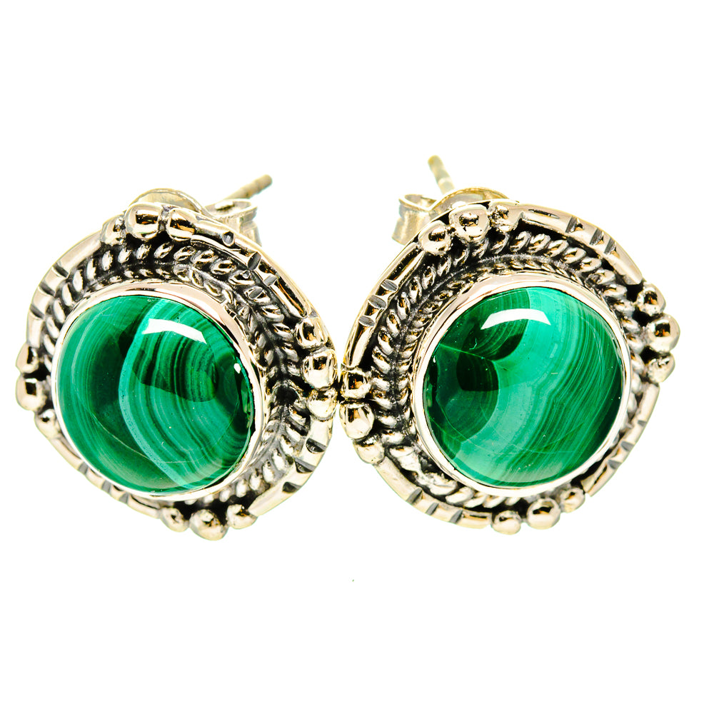 Malachite Earrings handcrafted by Anasilvercos - EARR414294