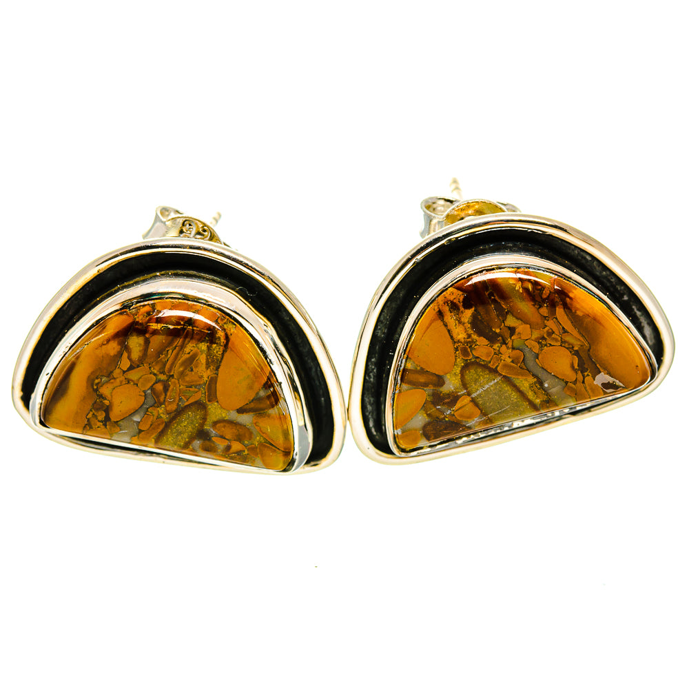 Bamboo Jasper Earrings handcrafted by Anasilvercos - EARR414295