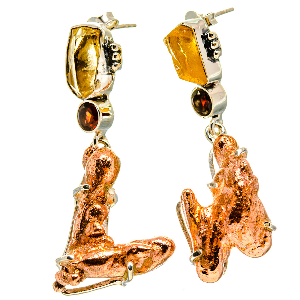 Splash Copper Earrings handcrafted by Anasilvercos - EARR414301
