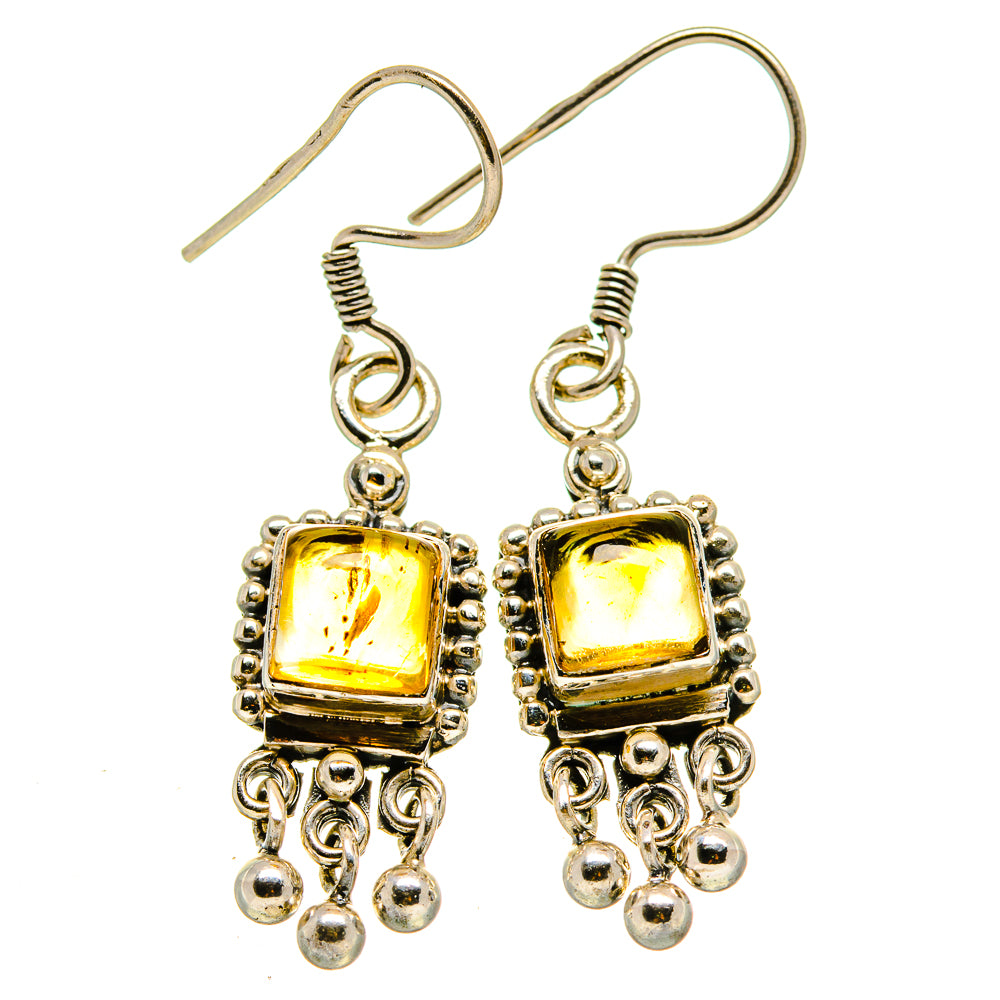 Citrine Earrings handcrafted by Anasilvercos - EARR414304