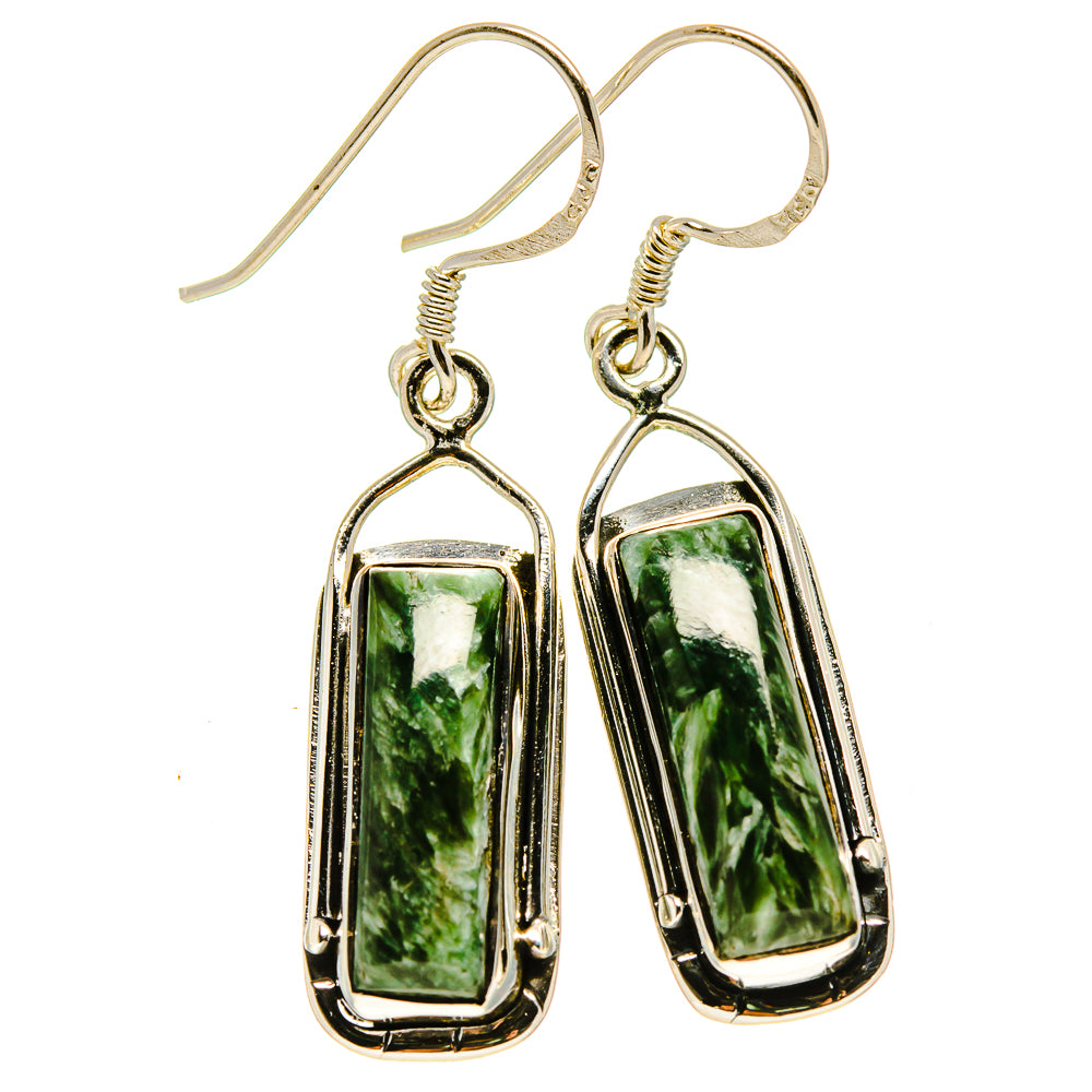 Seraphinite Earrings handcrafted by Anasilvercos - EARR414310