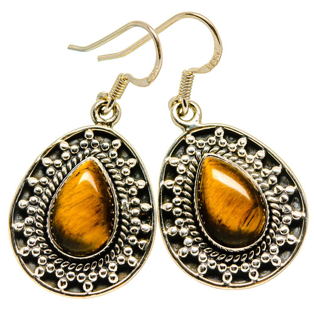 Tiger Eye Earrings handcrafted by Anasilvercos - EARR414324