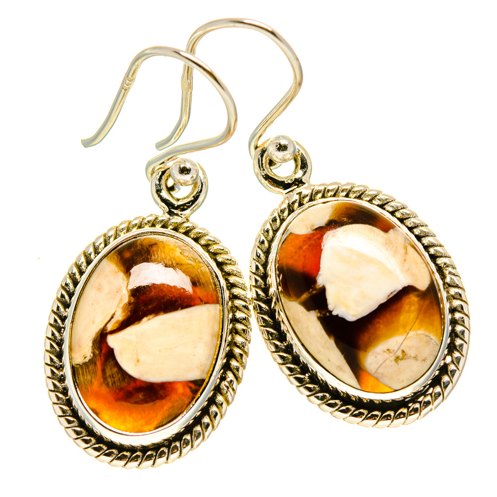 Peanut Wood Jasper Earrings handcrafted by Anasilvercos - EARR414326