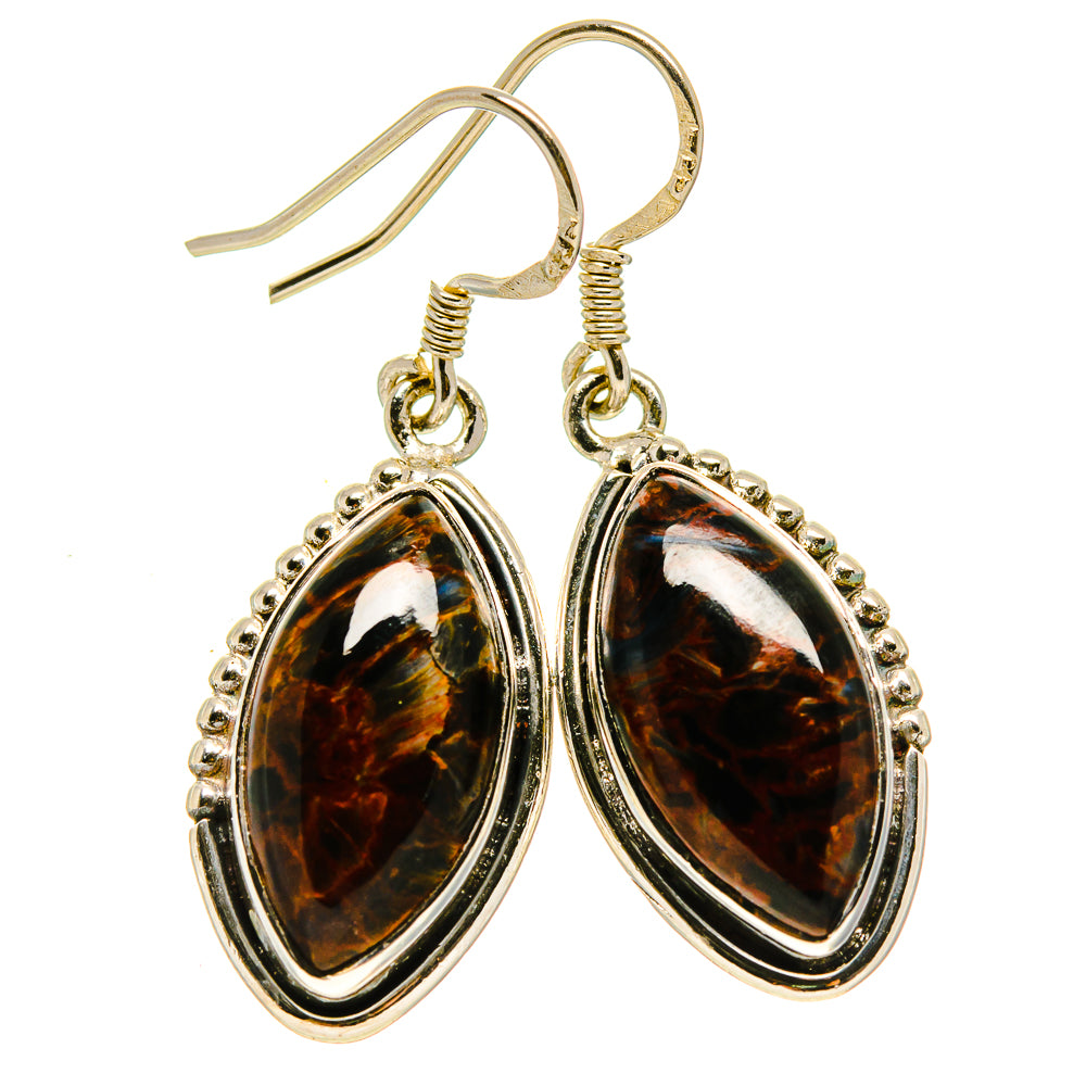 Golden Pietersite Earrings handcrafted by Anasilvercos - EARR414327