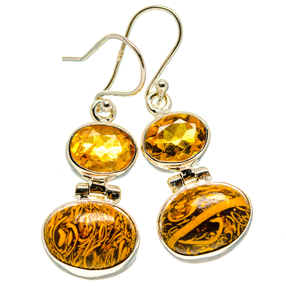 Coquina Jasper Earrings handcrafted by Anasilvercos - EARR414334