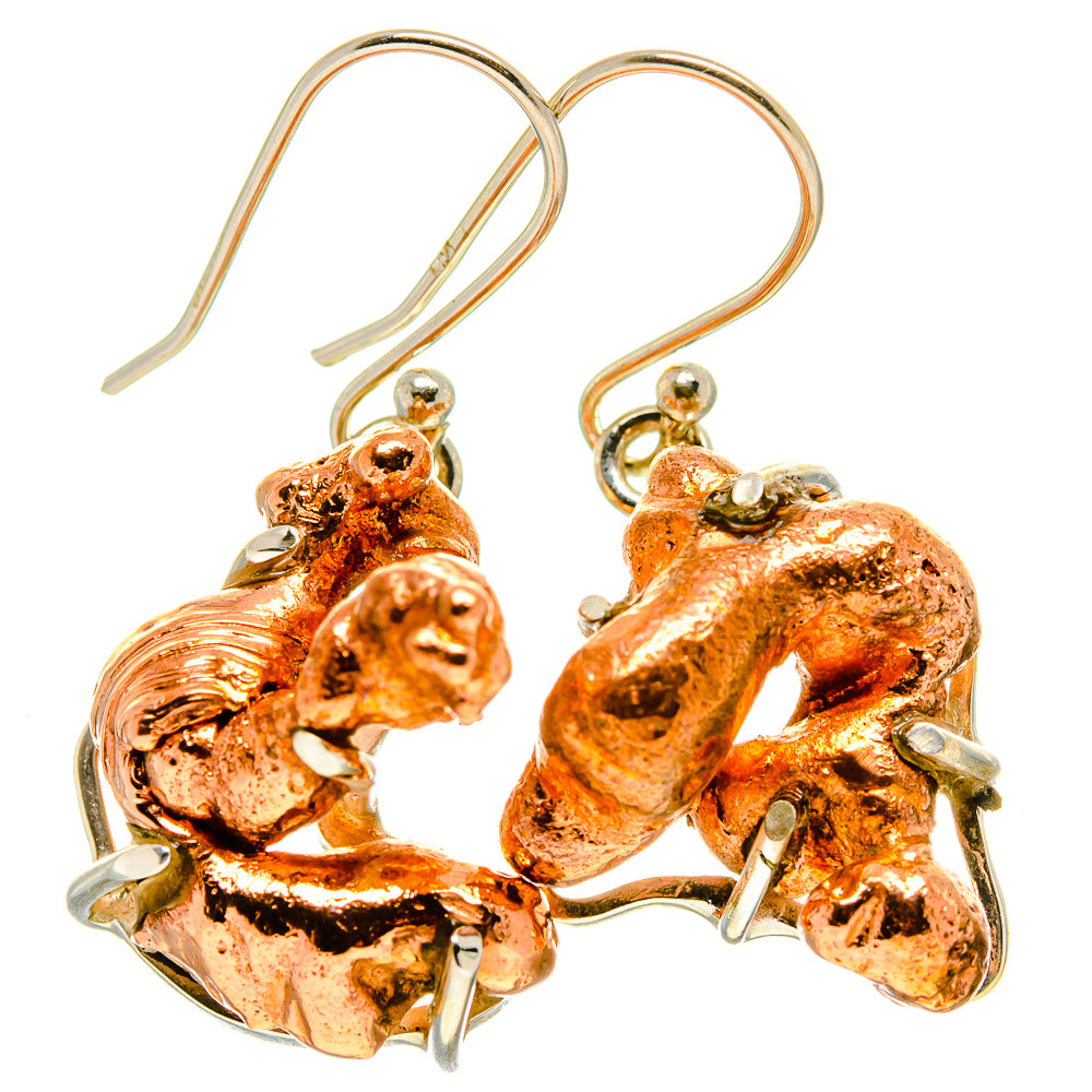 Splash Copper Earrings handcrafted by Anasilvercos - EARR414337