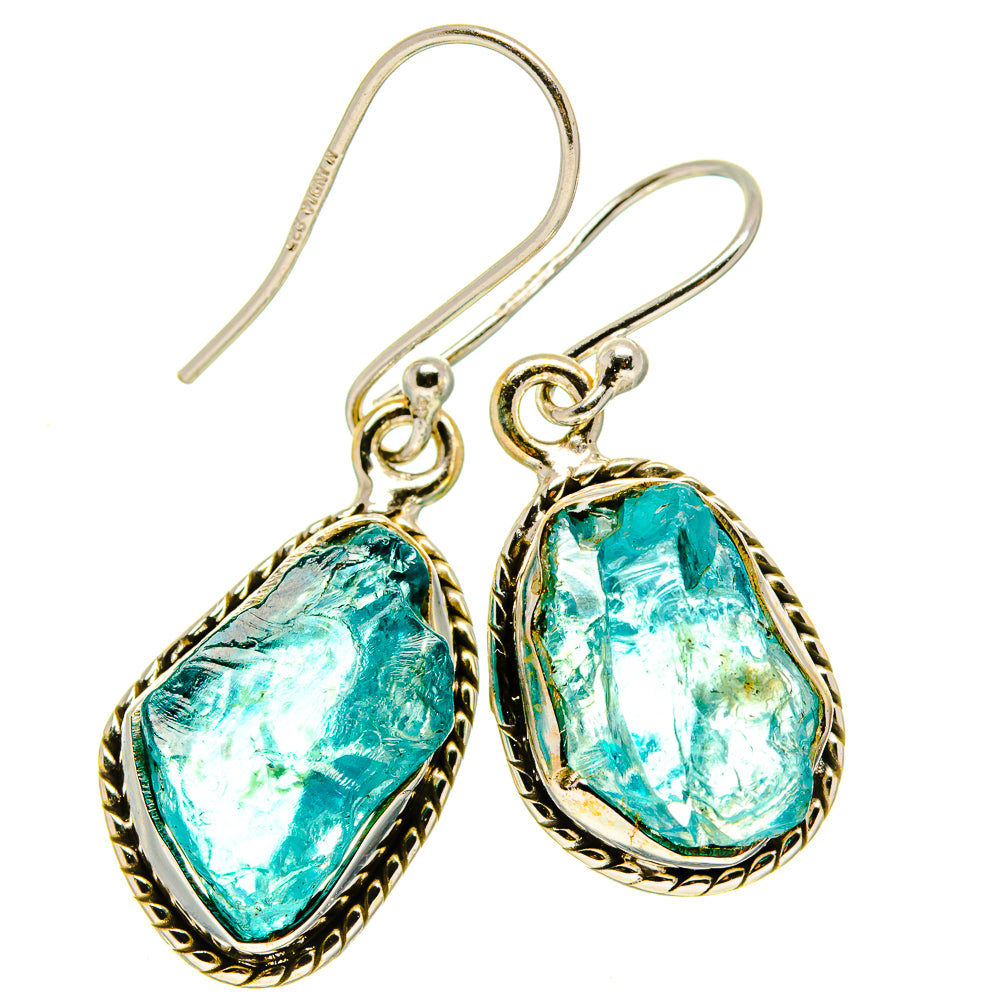 Blue Fluorite Earrings handcrafted by Anasilvercos - EARR414339
