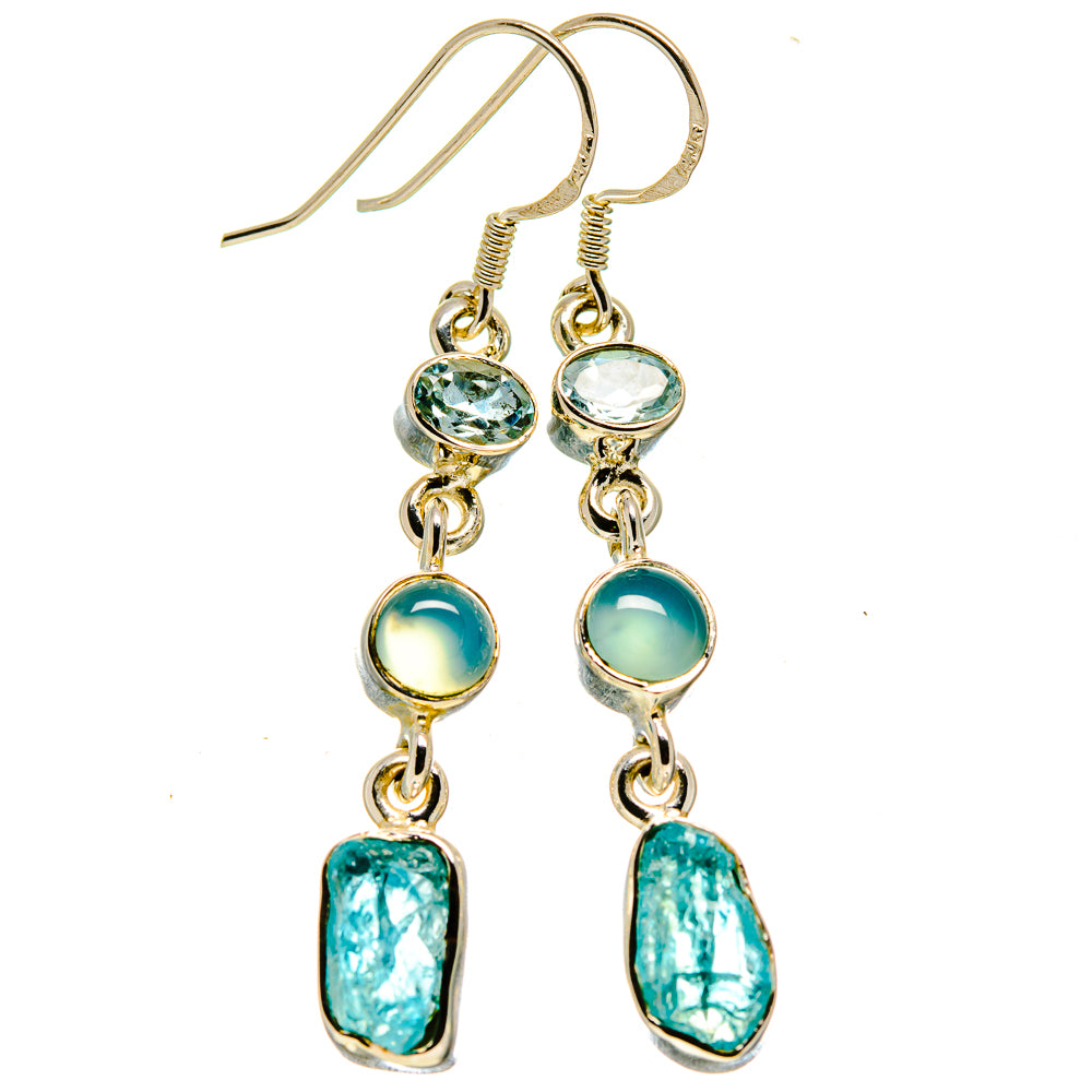 Blue Fluorite Earrings handcrafted by Anasilvercos - EARR414347