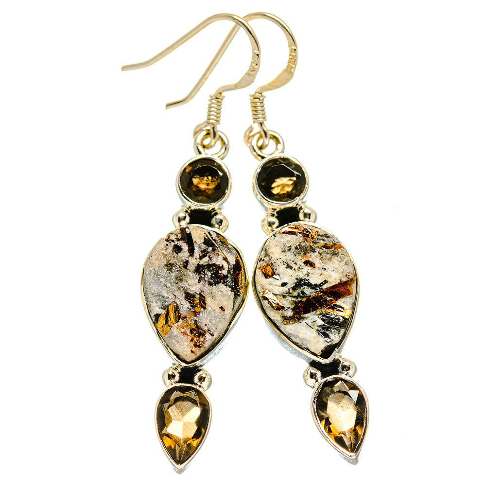 Astrophyllite Earrings handcrafted by Anasilvercos - EARR414348