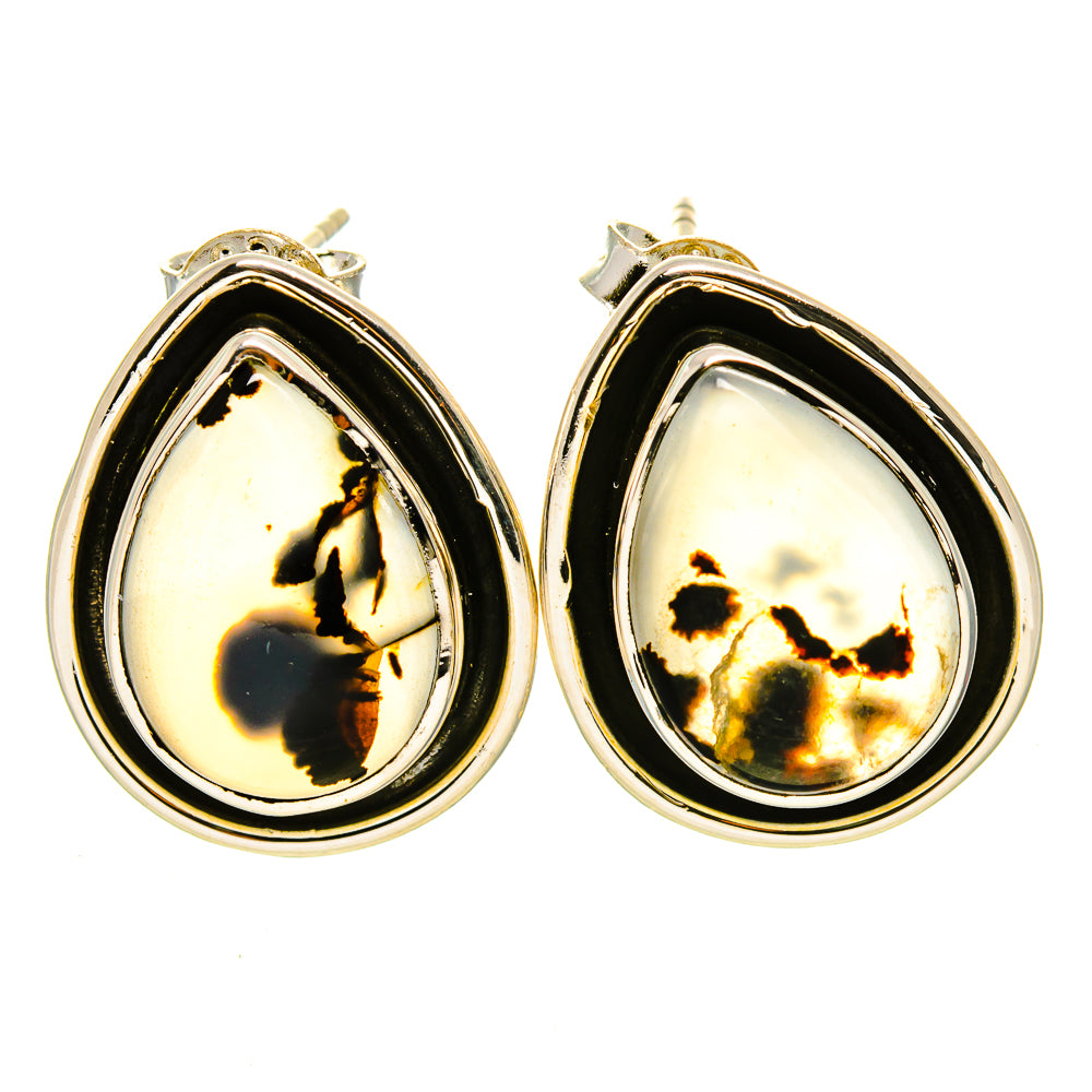 Montana Agate Earrings handcrafted by Anasilvercos - EARR414354
