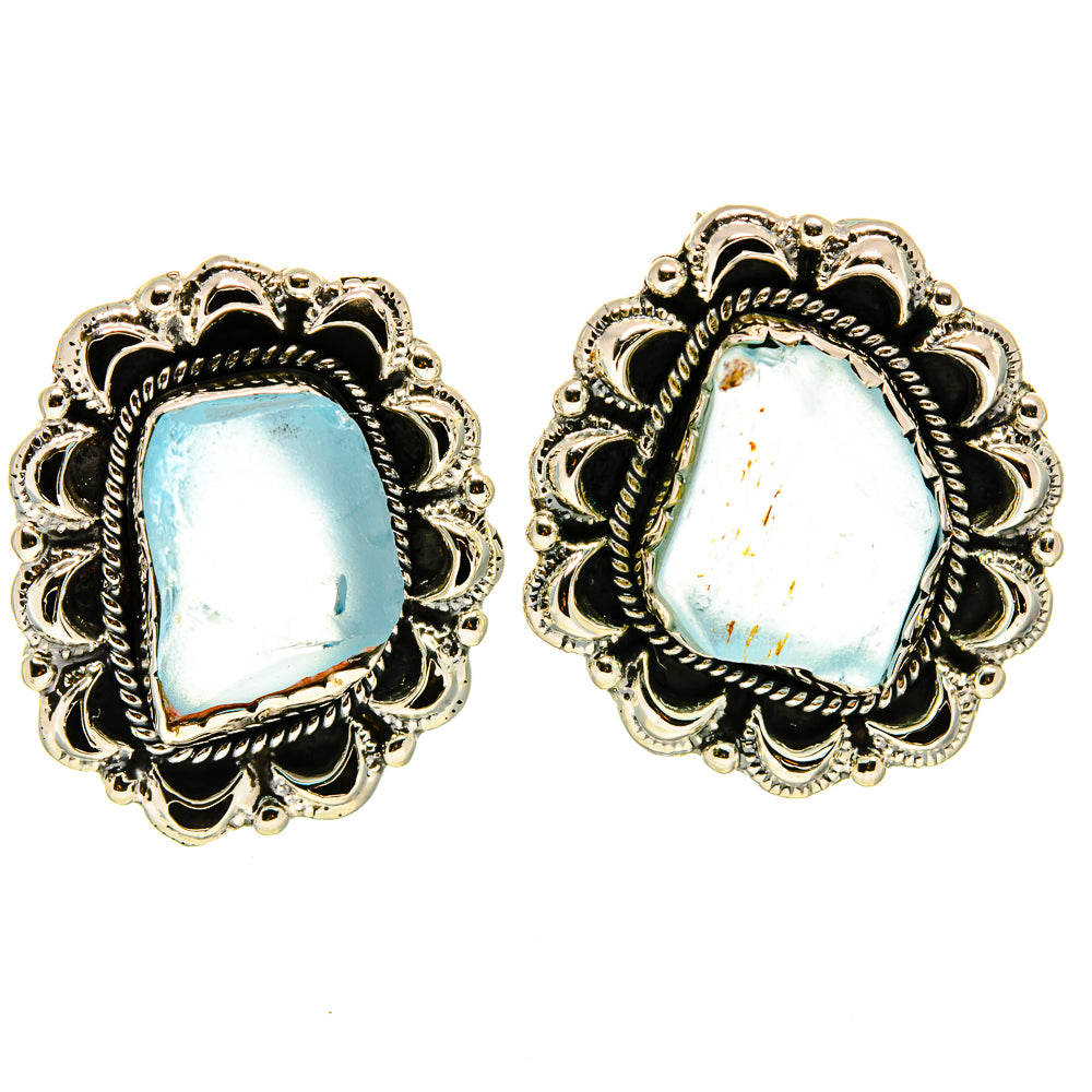 Aquamarine Earrings handcrafted by Anasilvercos - EARR414368
