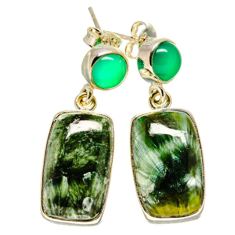 Seraphinite Earrings handcrafted by Anasilvercos - EARR414377