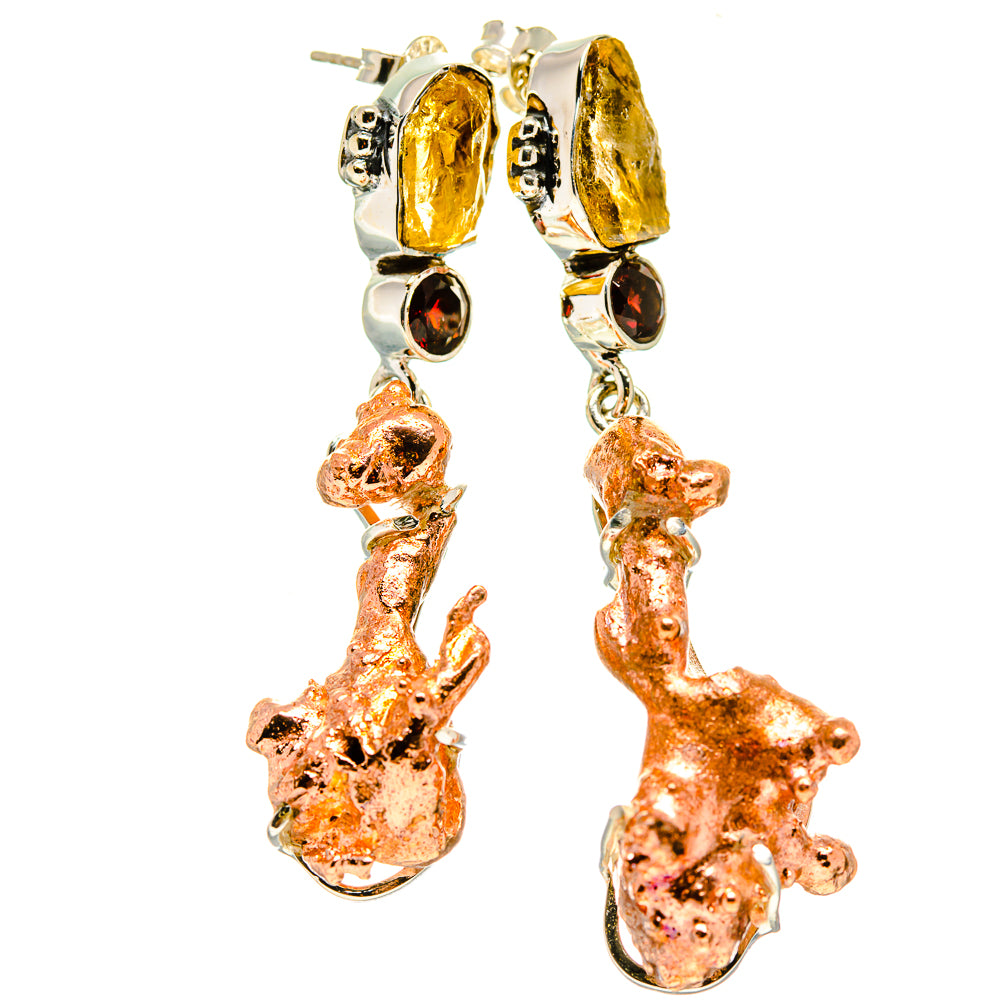 Splash Copper Earrings handcrafted by Anasilvercos - EARR414382