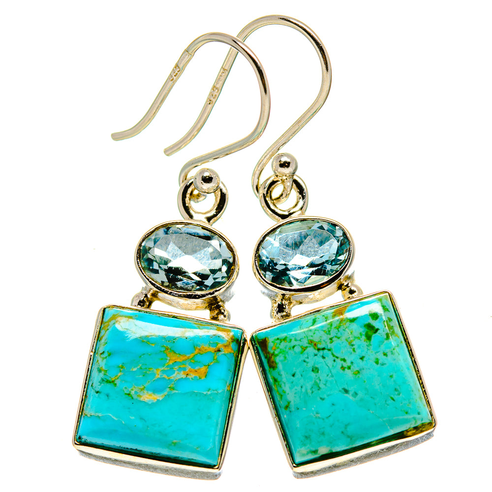 Arizona Turquoise Earrings handcrafted by Anasilvercos - EARR414386