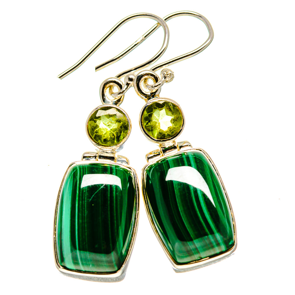 Malachite Earrings handcrafted by Anasilvercos - EARR414390
