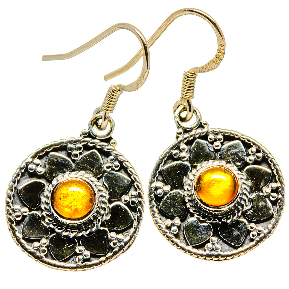 Citrine Earrings handcrafted by Anasilvercos - EARR414394