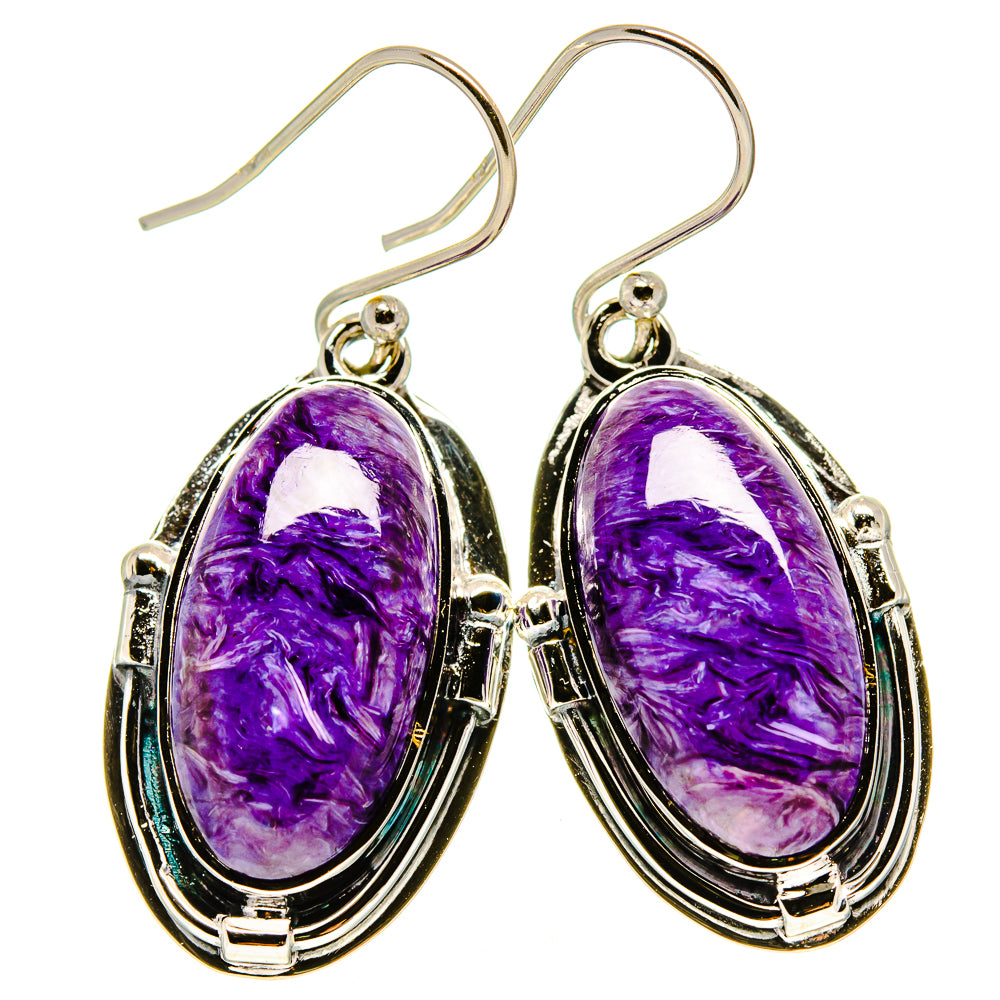 Charoite Earrings handcrafted by Anasilvercos - EARR414396