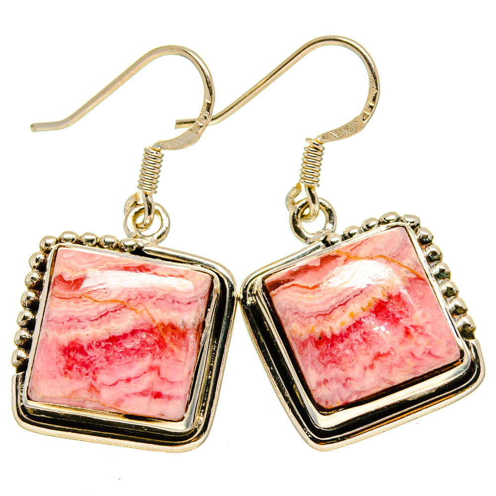 Rhodochrosite Earrings handcrafted by Anasilvercos - EARR414405