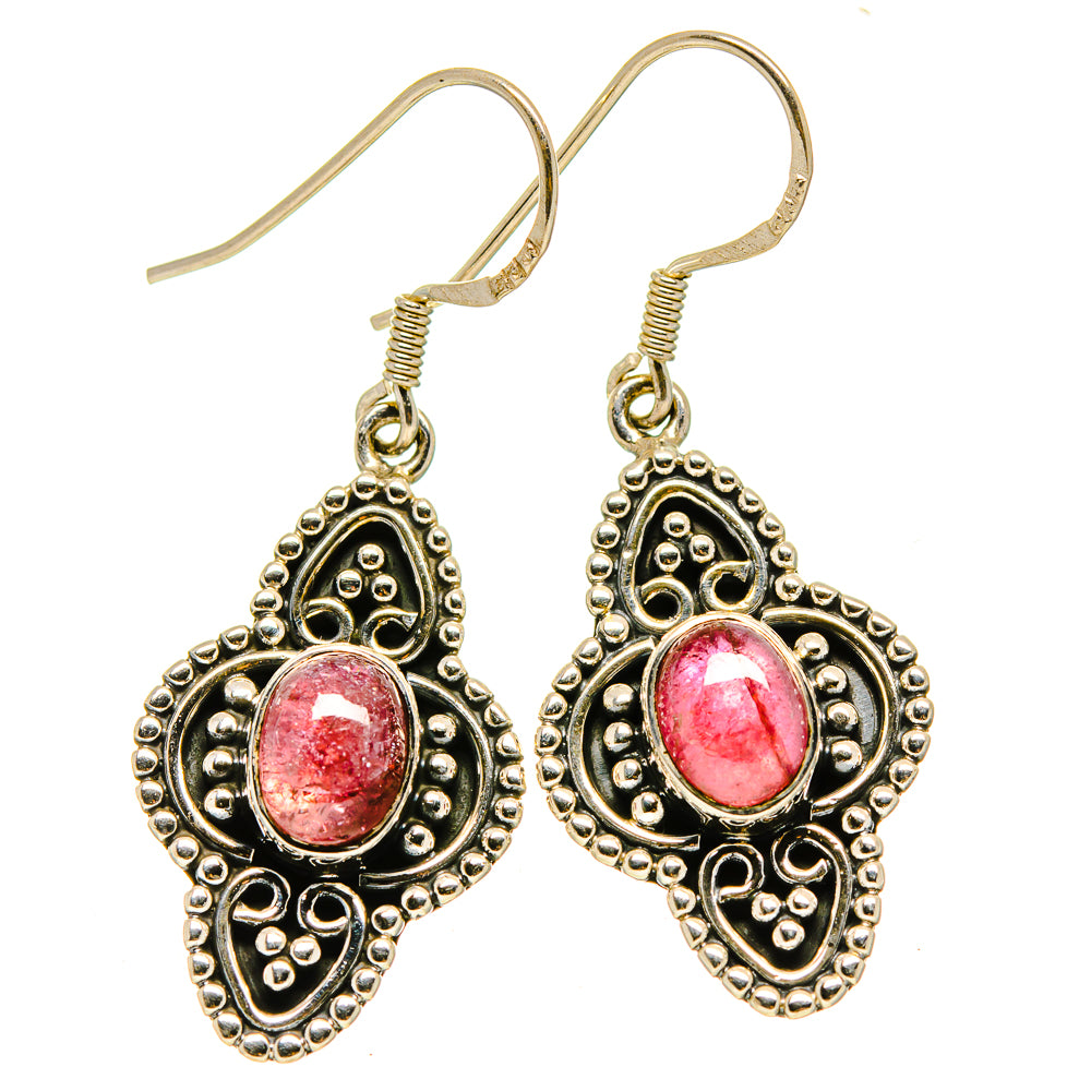 Pink Tourmaline Earrings handcrafted by Anasilvercos - EARR414413