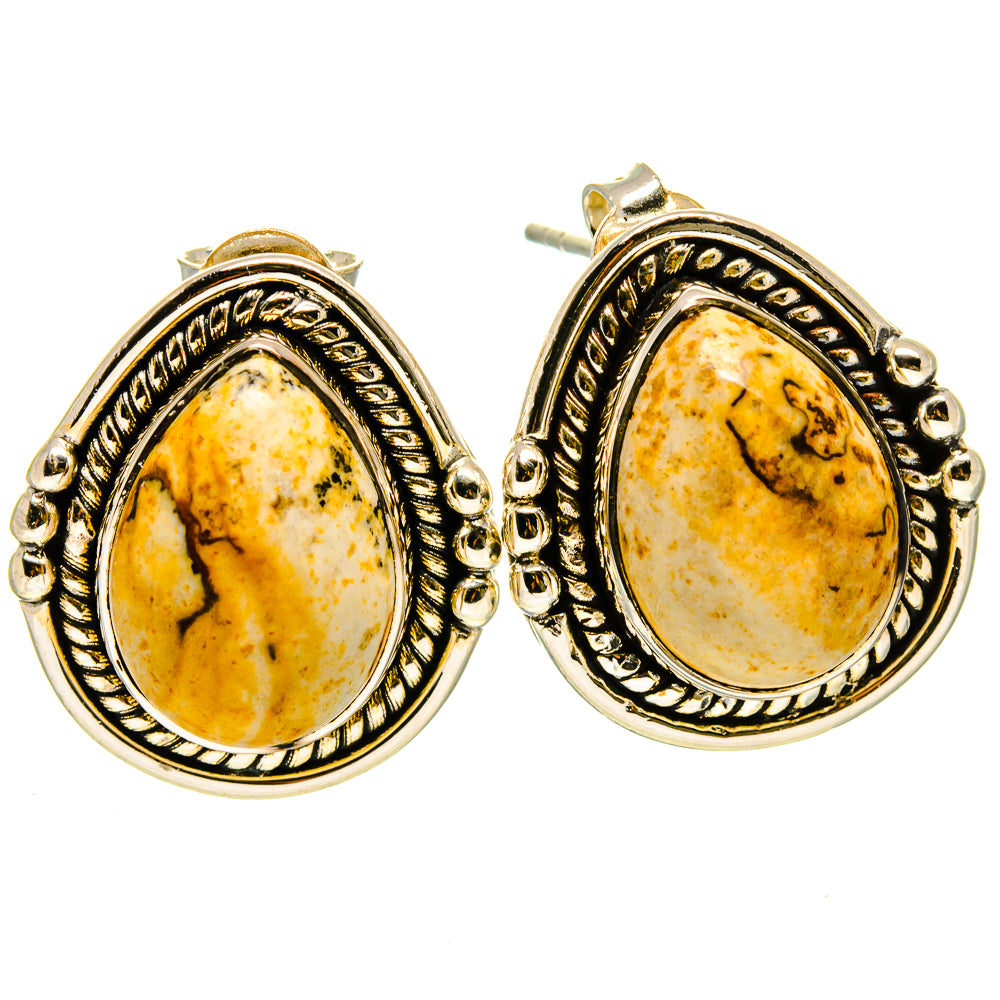 Picture Jasper Earrings handcrafted by Anasilvercos - EARR414437