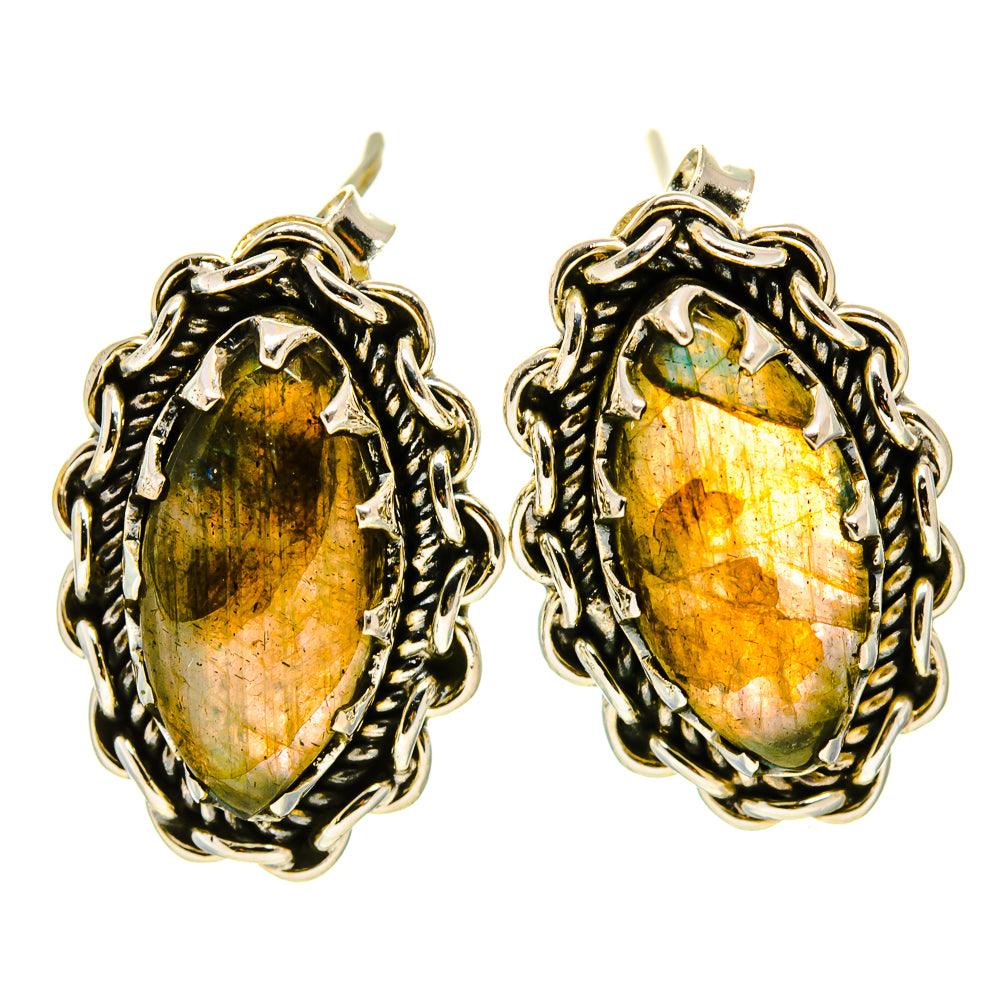 Labradorite Earrings handcrafted by Anasilvercos - EARR414441