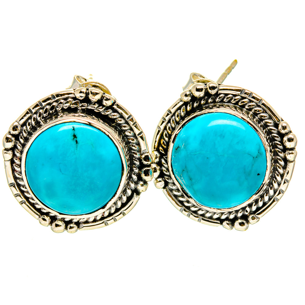 Arizona Turquoise Earrings handcrafted by Anasilvercos - EARR414443