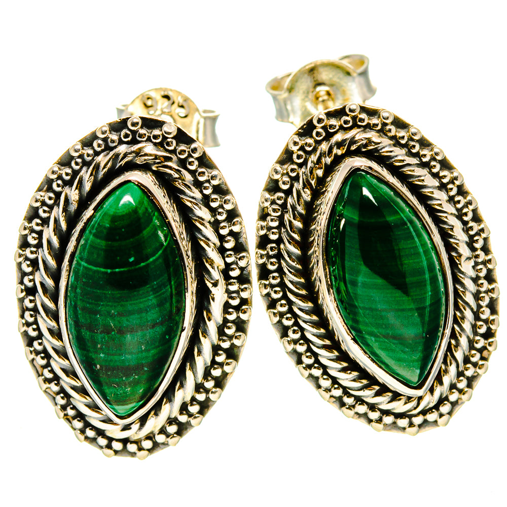 Malachite Earrings handcrafted by Anasilvercos - EARR414451